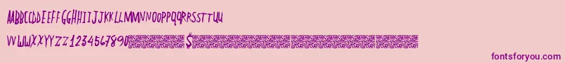 PlainLines Font – Purple Fonts on Pink Background