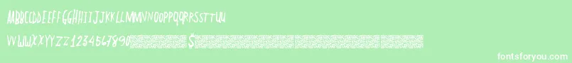 PlainLines Font – White Fonts on Green Background