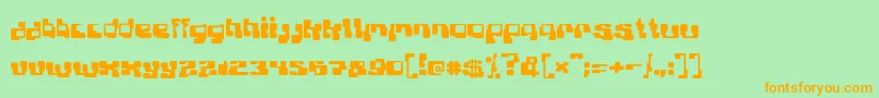 PLANB    Font – Orange Fonts on Green Background