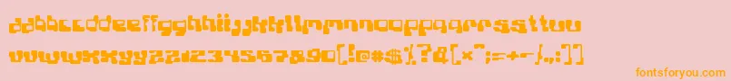 PLANB    Font – Orange Fonts on Pink Background