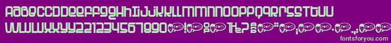 PLANET   Font – Green Fonts on Purple Background