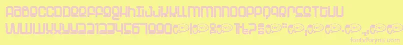 PLANET   Font – Pink Fonts on Yellow Background