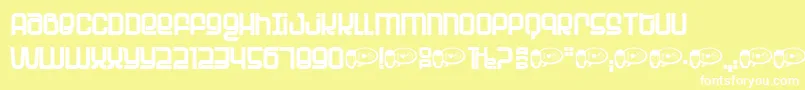 PLANET   Font – White Fonts on Yellow Background