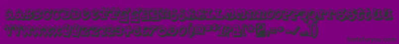 planet benson 2 Font – Black Fonts on Purple Background