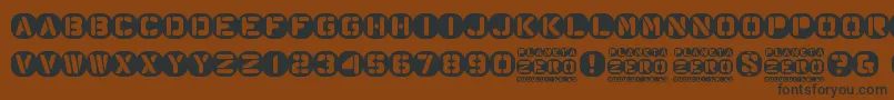 Planeta Zero Font – Black Fonts on Brown Background