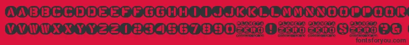 Planeta Zero Font – Black Fonts on Red Background
