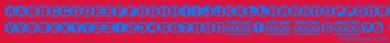 Planeta Zero Font – Blue Fonts on Red Background