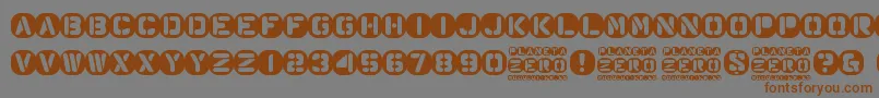 Planeta Zero Font – Brown Fonts on Gray Background