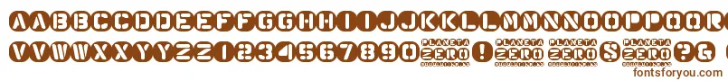 Planeta Zero Font – Brown Fonts on White Background