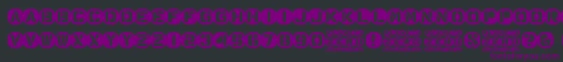 Planeta Zero Font – Purple Fonts on Black Background