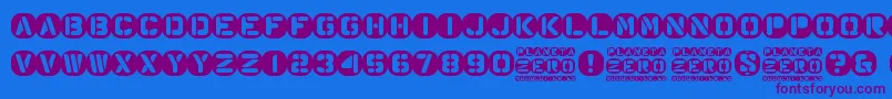 Planeta Zero Font – Purple Fonts on Blue Background