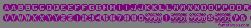 Planeta Zero Font – Purple Fonts on Gray Background