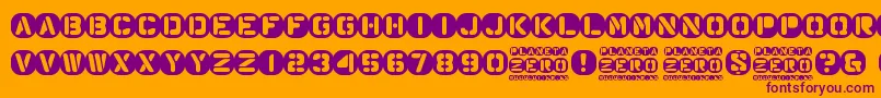 Planeta Zero Font – Purple Fonts on Orange Background