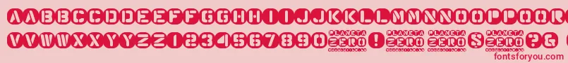 Planeta Zero Font – Red Fonts on Pink Background