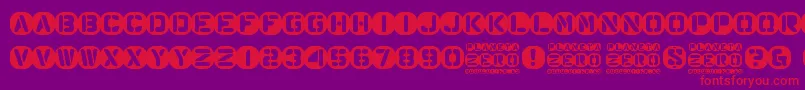 Planeta Zero Font – Red Fonts on Purple Background