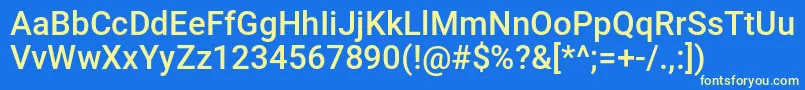 planetn Font – Yellow Fonts on Blue Background