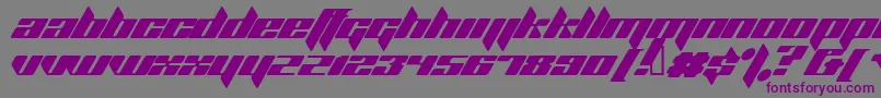 Шрифт PLANK    – фиолетовые шрифты на сером фоне