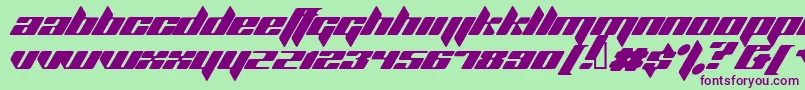 PLANK    Font – Purple Fonts on Green Background