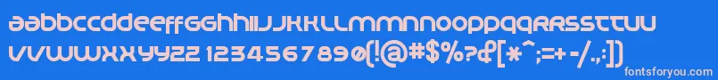 PLANM    Font – Pink Fonts on Blue Background