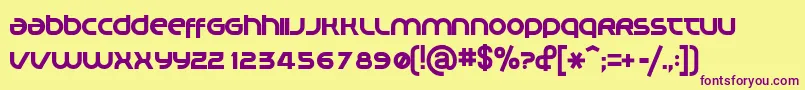 PLANM    Font – Purple Fonts on Yellow Background