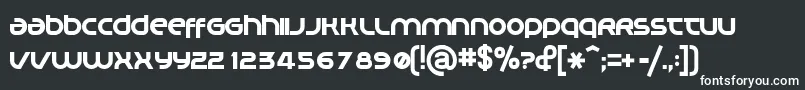 Шрифт PLANM    – белые шрифты на чёрном фоне