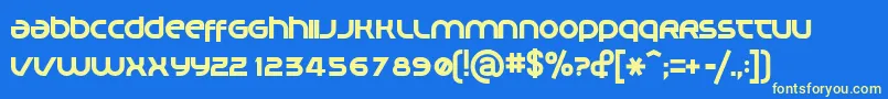 PLANM    Font – Yellow Fonts on Blue Background