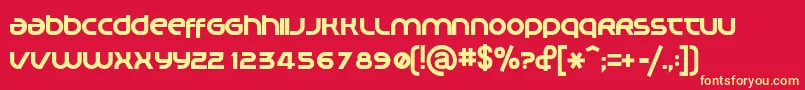 PLANM    Font – Yellow Fonts on Red Background