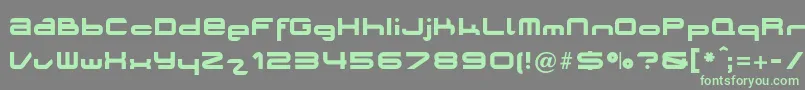 Шрифт PLANO    – зелёные шрифты на сером фоне