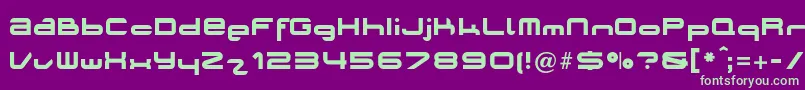 Шрифт PLANO    – зелёные шрифты на фиолетовом фоне