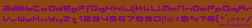 PLANO   -fontti – violetit fontit ruskealla taustalla