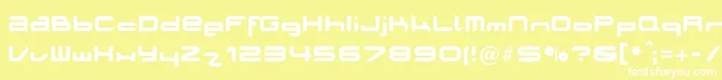 Шрифт PLANO    – белые шрифты на жёлтом фоне