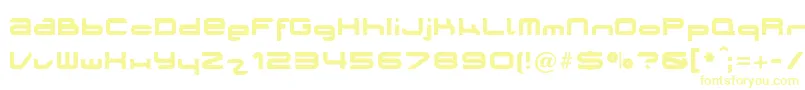 Шрифт PLANO    – жёлтые шрифты на белом фоне