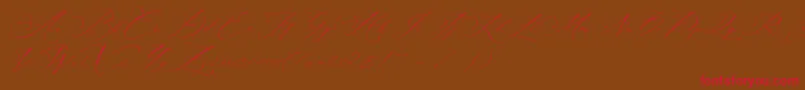 Planolla Font – Red Fonts on Brown Background