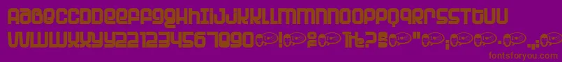 PLANP    Font – Brown Fonts on Purple Background