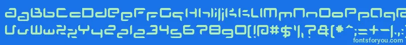 フォントPLANS    – 青い背景に緑のフォント