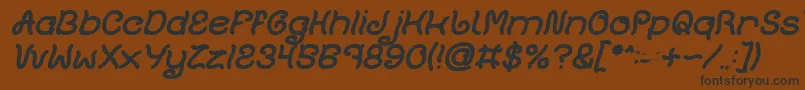 Plant On Lawn Bold Italic Font – Black Fonts on Brown Background