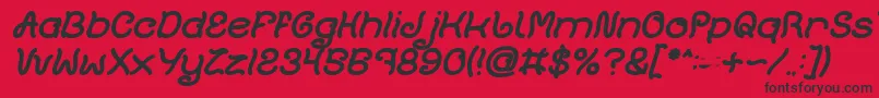 Шрифт Plant On Lawn Bold Italic – чёрные шрифты на красном фоне
