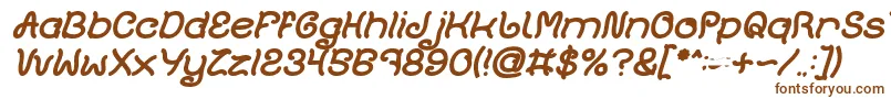 Plant On Lawn Bold Italic Font – Brown Fonts on White Background