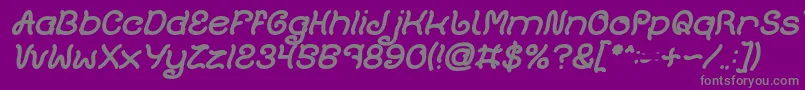 fuente Plant On Lawn Bold Italic – Fuentes Grises Sobre Fondo Morado