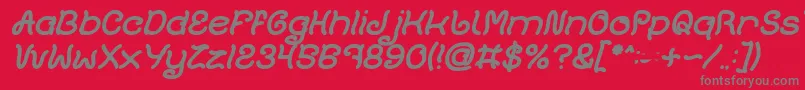 fuente Plant On Lawn Bold Italic – Fuentes Grises Sobre Fondo Rojo