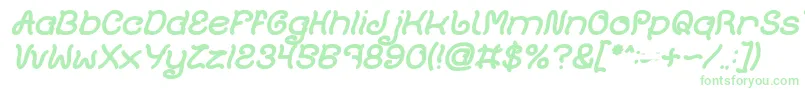 Plant On Lawn Bold Italic-Schriftart – Grüne Schriften