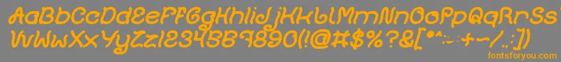 Police Plant On Lawn Bold Italic – polices orange sur fond gris