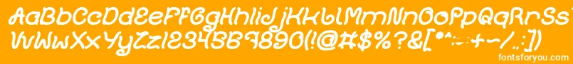 fuente Plant On Lawn Bold Italic – Fuentes Blancas Sobre Fondo Naranja