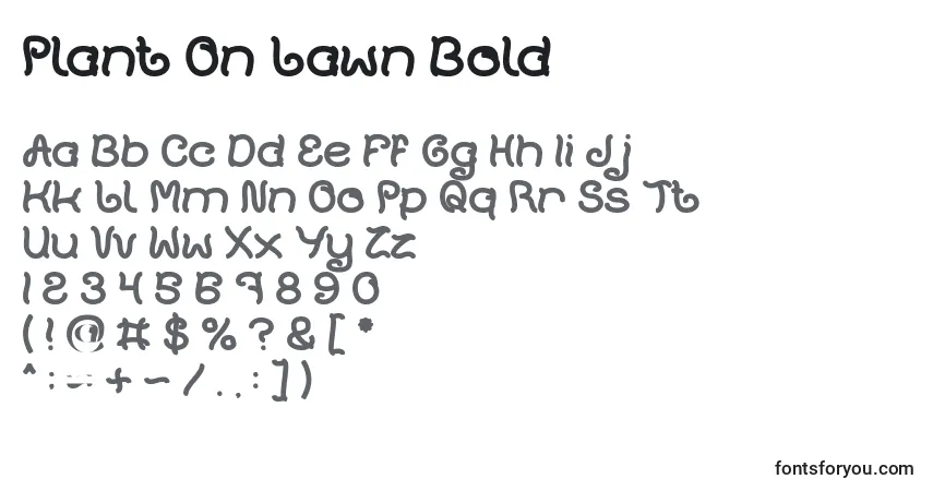Шрифт Plant On Lawn Bold – алфавит, цифры, специальные символы