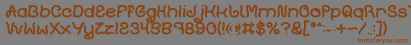 Plant On Lawn Bold Font – Brown Fonts on Gray Background