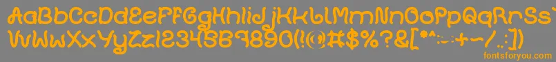 Plant On Lawn Bold Font – Orange Fonts on Gray Background