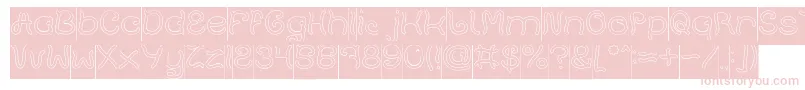 Plant On Lawn Hollow Inverse Font – Pink Fonts