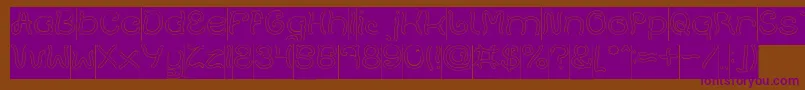 Plant On Lawn Hollow Inverse Font – Purple Fonts on Brown Background