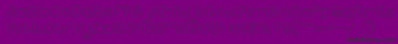 Plant On Lawn Hollow Font – Black Fonts on Purple Background