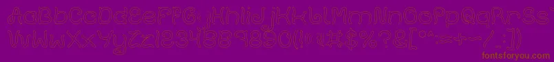 Plant On Lawn Hollow Font – Brown Fonts on Purple Background